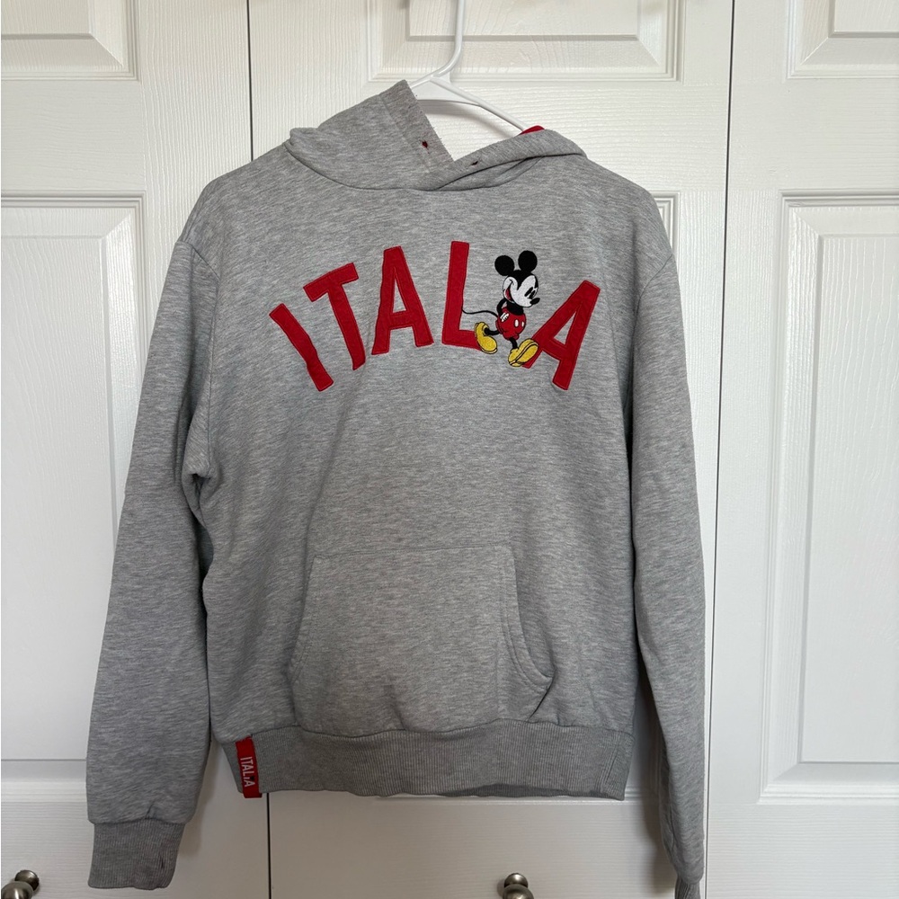 Gray Italia Hoodie with Mickey Mouse